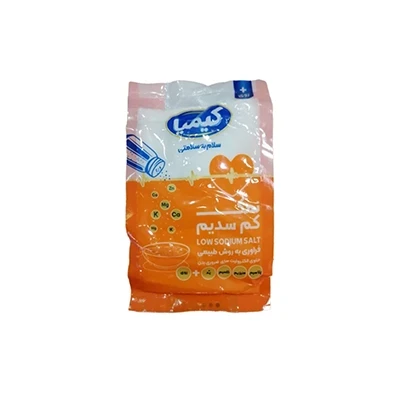 نمک کم سدیم کیمیا حاوی پتاسیم و روی 500 گرم (نایلونی نارنجی)