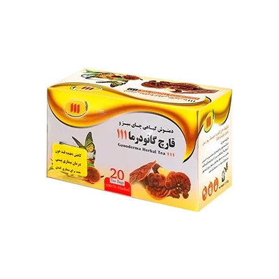 دمنوش چای سبز و قارچ گانودرما 111 - 20 عددی
