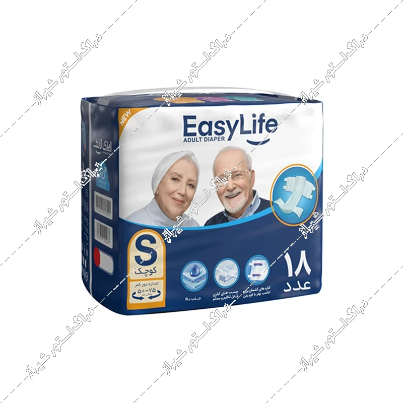 پوشک چسبی بزرگسال ایزی لایف سایز کوچک 18 عددی