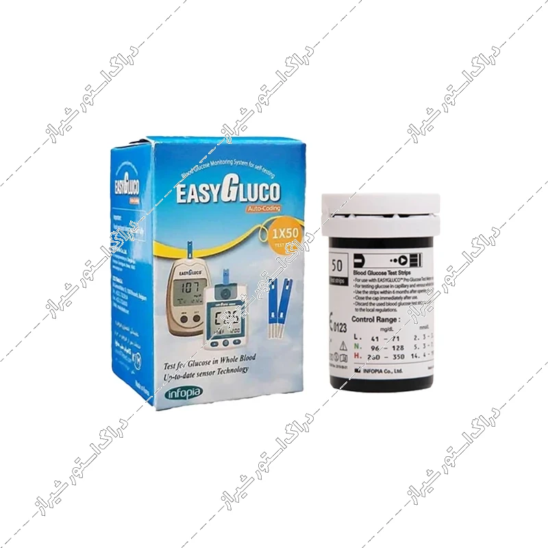 نوار تست قند خون ایزی گلوکو 50 عددی